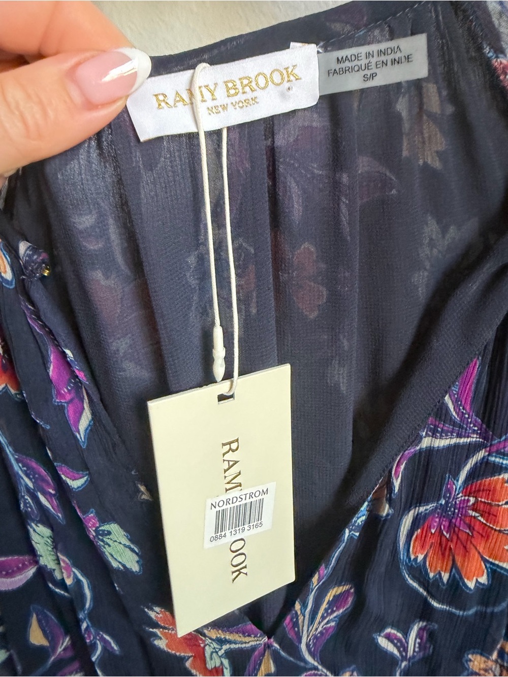 NWT Ramy Brook Averill Floral Print Tiered Mini Dress Smocked Waist Sz S - Picture 6 of 10